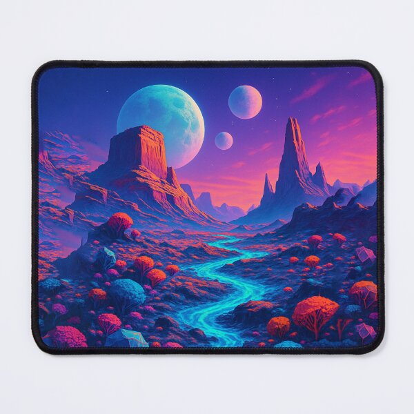 Item preview, Mysterious Alien World – Futuristic Sci-Fi Landscape Art designed and sold by PrometheusStyle.