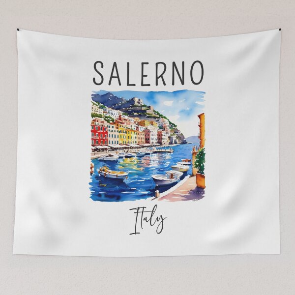 Item preview, A Watercolor Design of Salerno - Italy  designed and sold by Sketch-Shack.
