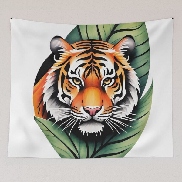 Item preview, tiger, wild cat, predator, abstraction designed and sold by DonnaBlankaArt.