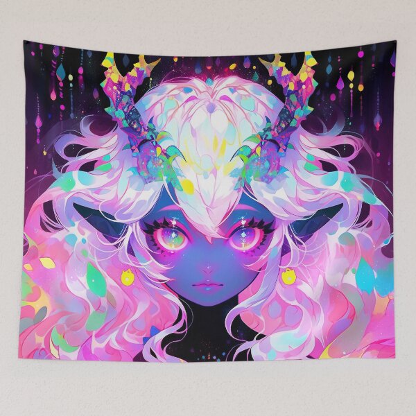 Item preview, Kawaii Pastel Demon Anime Girl designed and sold by bubblegoth.