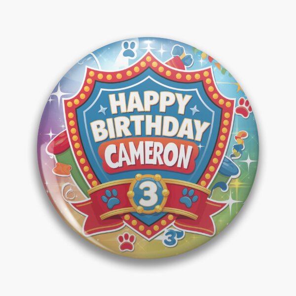 Item preview, Cameron's 3rd Birthday designed and sold by whatifsticks.