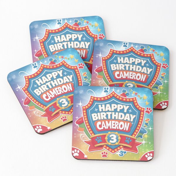 Item preview, Cameron's 3rd Birthday designed and sold by whatifsticks.