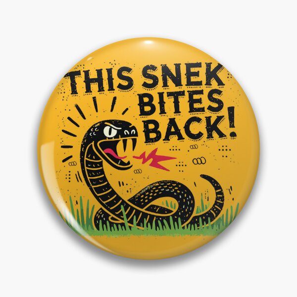 Item preview, This Snek Bites Back Funny Snek Meme designed and sold by Scaryzz.