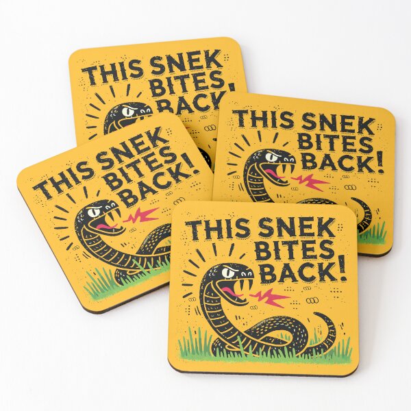 Item preview, This Snek Bites Back Funny Snek Meme designed and sold by Scaryzz.