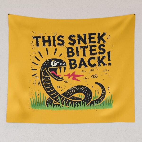 Item preview, This Snek Bites Back Funny Snek Meme designed and sold by Scaryzz.
