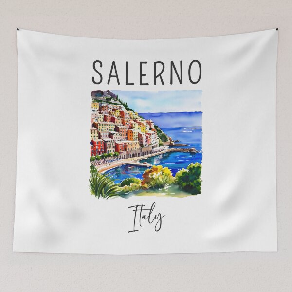 Item preview, A Watercolor Design of Salerno - Italy  designed and sold by Sketch-Shack.