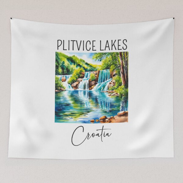 Item preview, A Watercolor Design of Plitvice Lakes - Croatia  designed and sold by Sketch-Shack.