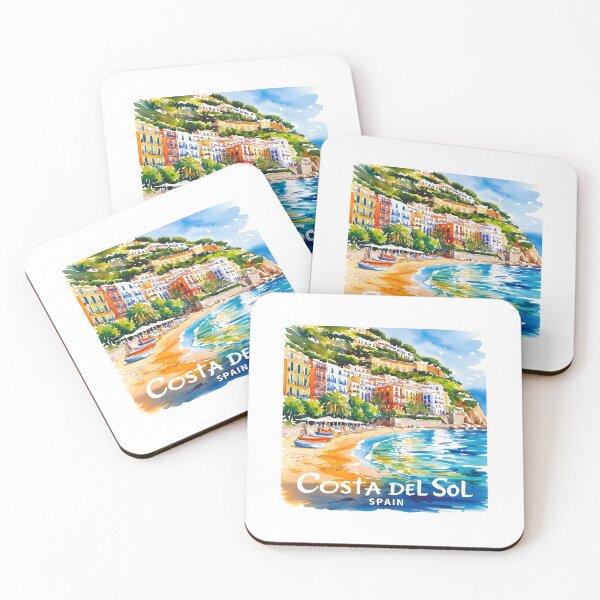 Item preview, A Watercolor Design of Costa del Sol - Spain  designed and sold by Sketch-Shack.
