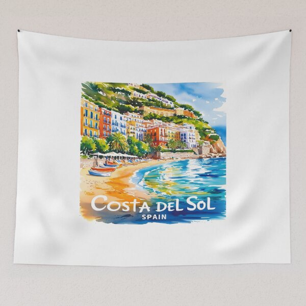 Item preview, A Watercolor Design of Costa del Sol - Spain  designed and sold by Sketch-Shack.