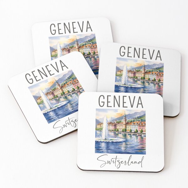 Item preview, A Watercolor Design of Geneva - Switzerland  designed and sold by Sketch-Shack.