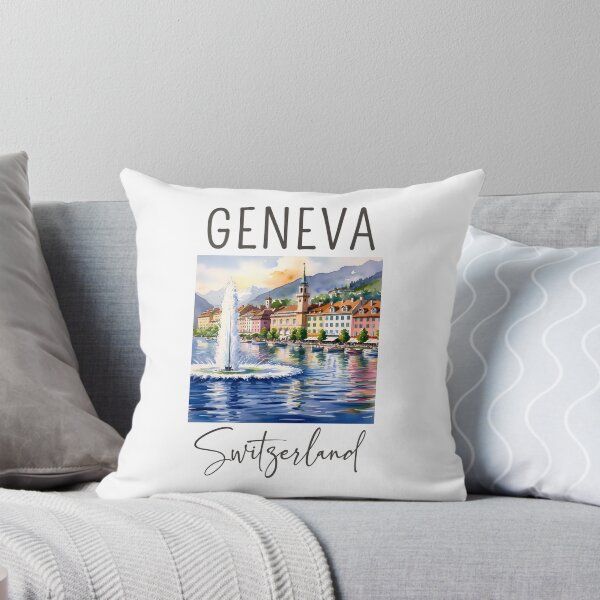 Artikelvorschau, Ein Aquarell-Design von Genf – Schweiz entworfen und verkauft von Sketch-Shack.