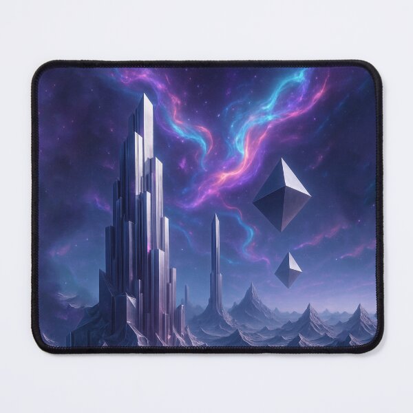 Item preview, Abstract Alien Landscape – Geometric Sci-Fi World Illustration designed and sold by PrometheusStyle.