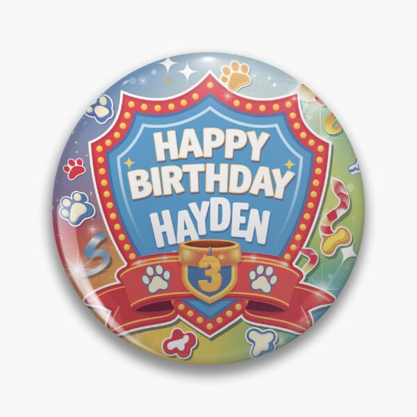 Item preview, Hayden's 3rd Birthday designed and sold by whatifsticks.