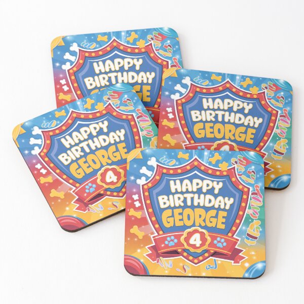 Item preview, George's 4th Birthday designed and sold by whatifsticks.