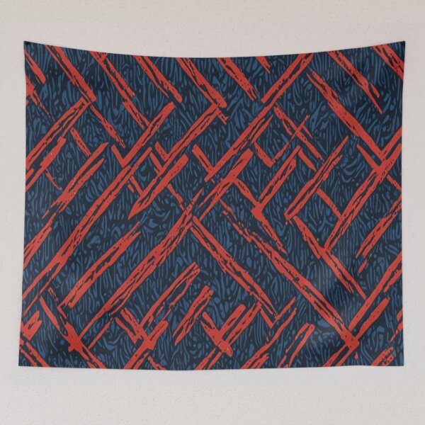 Item preview, Dynastic Grid – Obsidian & Crimson designed and sold by Artisfunforme.