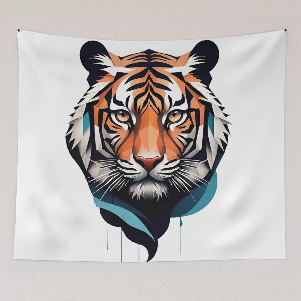 Item preview, tiger, wild cat, predator, abstraction designed and sold by DonnaBlankaArt.
