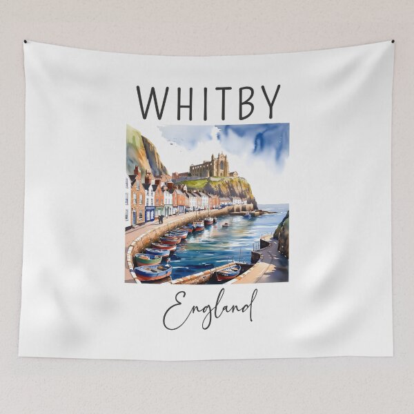 Item preview, A Watercolor Design of Whitby - England designed and sold by Sketch-Shack.