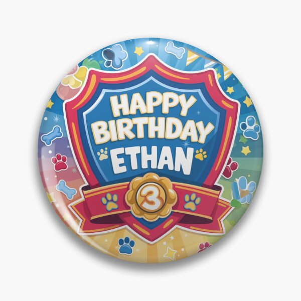 Item preview, Ethan's 3rd Birthday designed and sold by whatifsticks.