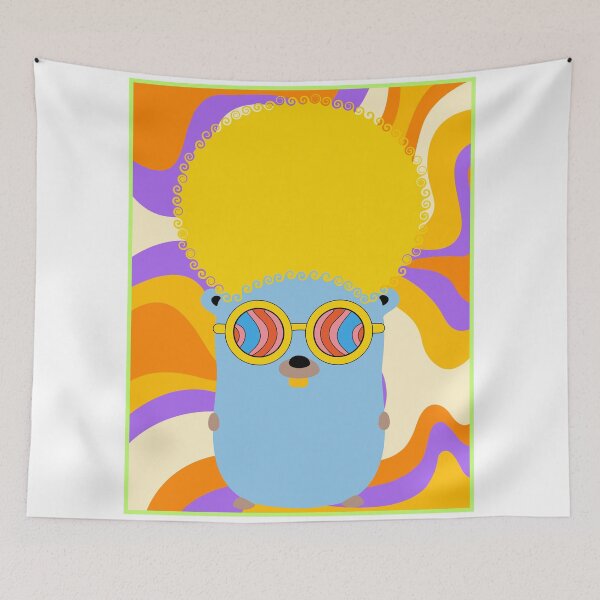 Item preview, Golang Gopher GO ,Disco Style ,Lang Programming Programmer  designed and sold by Redstrawberry13.