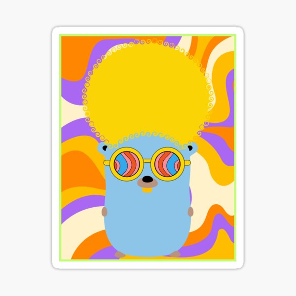 Item preview, Golang Gopher GO ,Disco Style ,Lang Programming Programmer  designed and sold by Redstrawberry13.