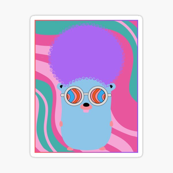 Item preview, Golang Gopher GO ,Disco Style ,Lang Programming Programmer  designed and sold by Redstrawberry13.