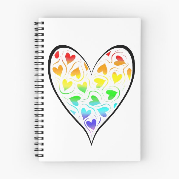 Artikelvorschau, Regenbogenherz - weiß entworfen und verkauft von Artistic Olive.