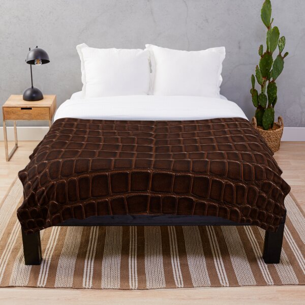 Item preview, Crocodile Leather – Dark Brown Texture designed and sold by Kaleidoscope Print.