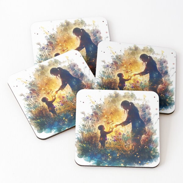 Item preview, Mother and child in a sea of flowers designed and sold by wuhoe.