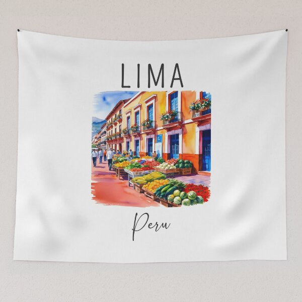 Item preview, A Watercolor Design of Lima - Peru  designed and sold by Sketch-Shack.