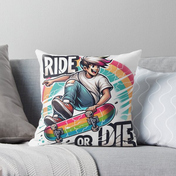 Item preview, Ride or Die Colorful Skateboard Art designed and sold by yasarstore.