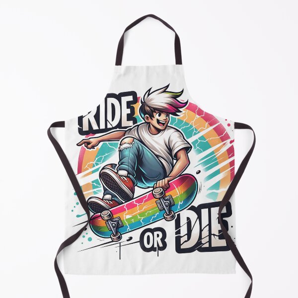 Item preview, Ride or Die Colorful Skateboard Art designed and sold by yasarstore.