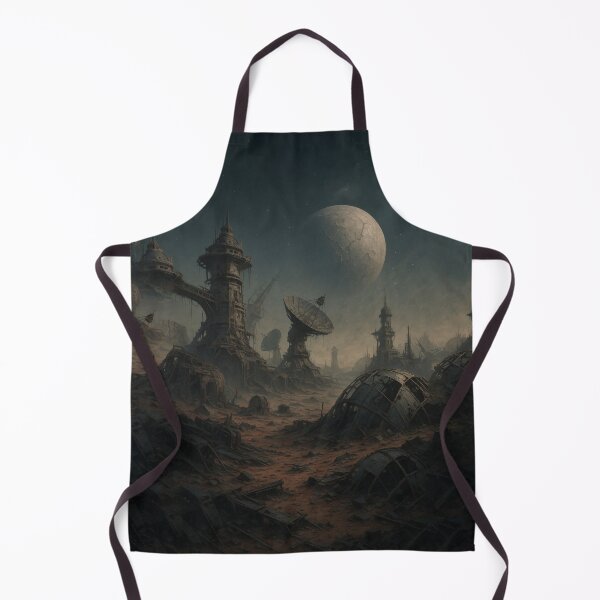 Item preview, Abandoned Space Colony – Futuristic Alien Planet Ruins Illustration designed and sold by PrometheusStyle.