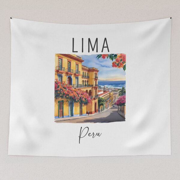 Item preview, A Watercolor Design of Lima - Peru  designed and sold by Sketch-Shack.