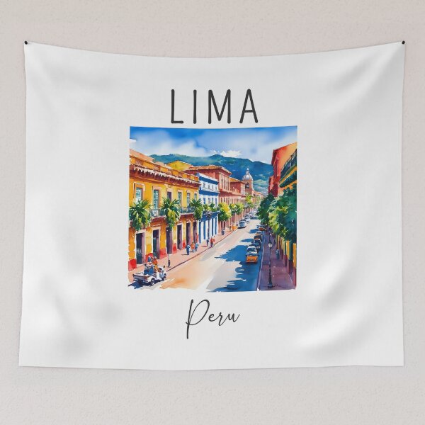 Item preview, A Watercolor Design of Lima - Peru  designed and sold by Sketch-Shack.