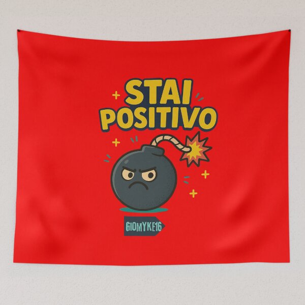 Item preview, Boom! Stay Positive - Funny Cartoon Bomb designed and sold by Giomyke16.