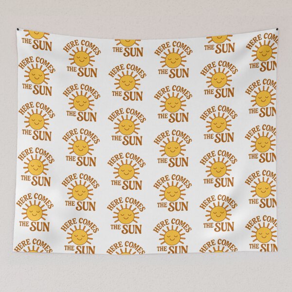 Item preview, Here Comes the Sun - Retro Vintage Sun Illustration designed and sold by GinColorist.