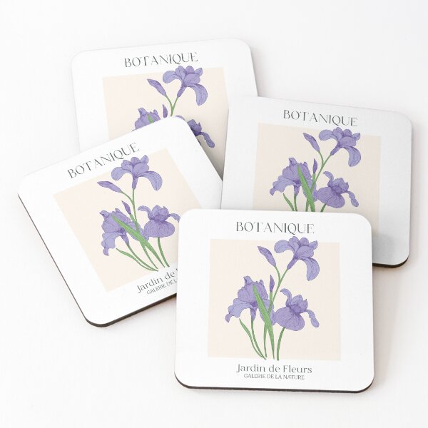 Item preview, Botanique - Jardin de Fleurs - Flower Garden - Iris flower - Minimalist Botanical Art designed and sold by Jackie.Bloom.