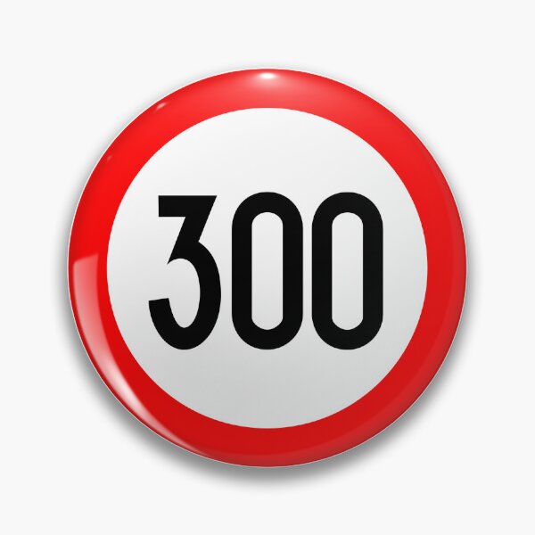 Item preview, Speed Limit 300 kmph Street Traffic Sign designed and sold by quackynaut.
