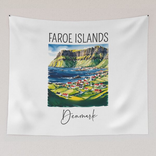 Item preview, A Watercolor Design of Faroe Islands - Denmark  designed and sold by Sketch-Shack.