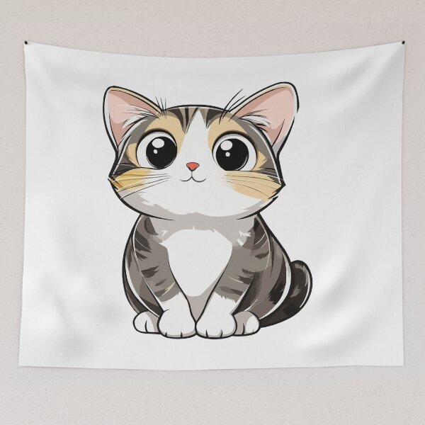 Item preview, Cute cat with big eyes designed and sold by Frostlyn.