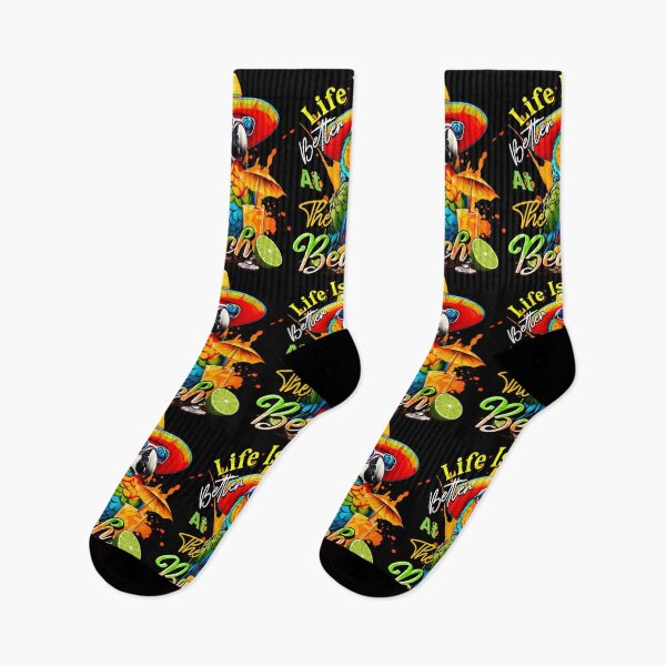 Item preview, Life is Better at the Beach Parrot Tropical Summer Citrus designed and sold by MindWave THC.