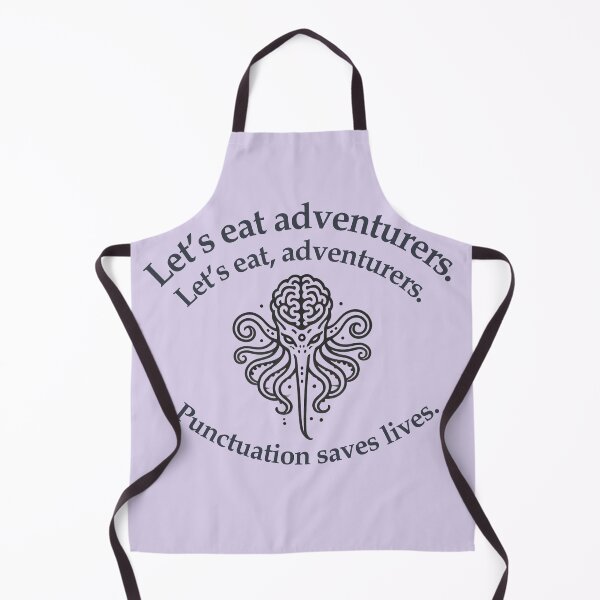 Item preview, Illithid: Let's Eat Adventurers, Punctuation saves lives designed and sold by TenkaTees.