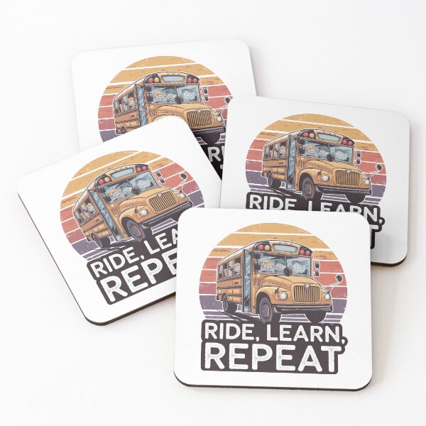 Item preview, Ride Learn Repeat Cute School Bus  designed and sold by Taans-Creation.