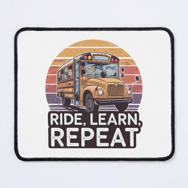 Item preview, Ride Learn Repeat Cute School Bus designed and sold by Taans-Creation.