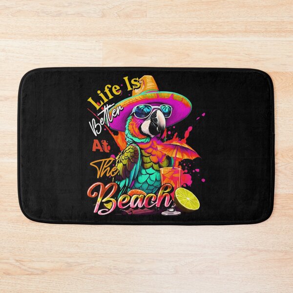Item preview, Life is Better at the Beach Parrot Tropical Summer Citrus designed and sold by MindWave THC.