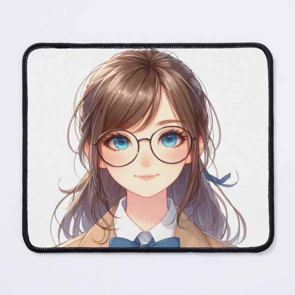 Item preview, Avatar of a School Girl wearing Reading Glasses 2 - Anime and realistic in one designed and sold by erkabees.