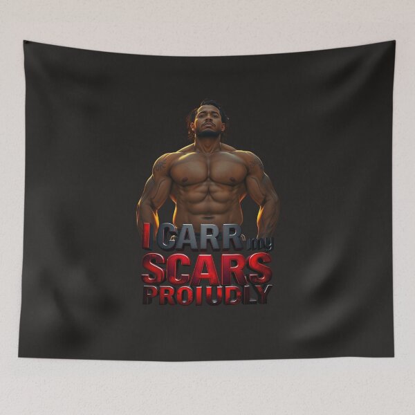 Item preview, BOLD WARRIOR TEE – ‘I CARRY MY SCARS PROUDLY Statement Shirt | Strength & Survival Inspired Fashion designed and sold by Mikel-empire.