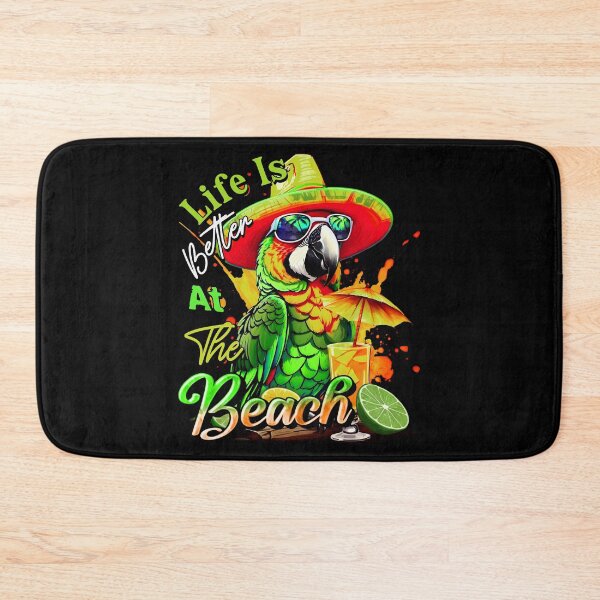 Item preview, Life is Better at the Beach Parrot Tropical Summer Citrus designed and sold by MindWave THC.