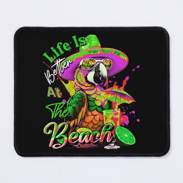 Item preview, Life is Better at the Beach Parrot Tropical Summer Citrus designed and sold by MindWave THC.