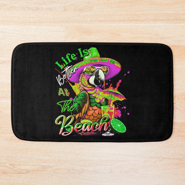 Item preview, Life is Better at the Beach Parrot Tropical Summer Citrus designed and sold by MindWave THC.